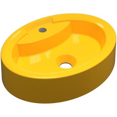 Cuba De Apoio Oval C01 Para Banheiro Onix O43 Amarelo
