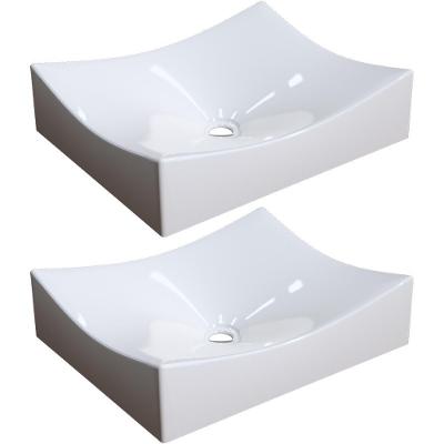 Kit 02 Cubas De Apoio Banheiro Lavabo C01 Ml44W Bege