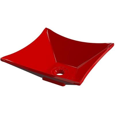Cuba De Apoio Para Banheiro Quadrada C01 Lux Vermelho