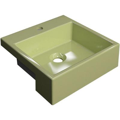 Cuba Semi Encaixe Quadrada C01 Banheiro Xq355 Verde Acqua