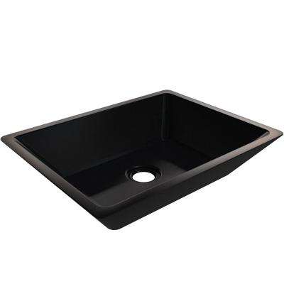 Cuba De Apoio Retangular Para Banheiro Lavabo C01 Rt45 Preto
