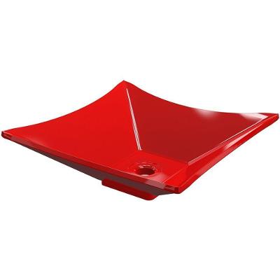 Cuba De Apoio Para Banheiro Quadrada C01 Lux L34 Vermelho