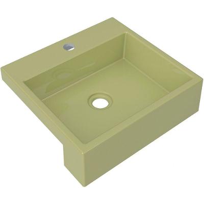 Cuba Semi Encaixe Quadrada C01 Banheiro Xq395 Verde Acqua
