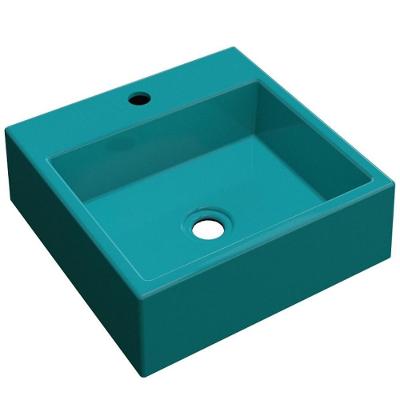 Cuba Apoio Banheiro Quadrada Q355 35X35Cm C01 Azul Turquesa