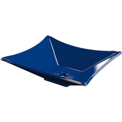 Cuba De Apoio Retangular Para Banheiro Lux L38 Azul Escuro