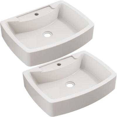 Kit 02 Cubas De Apoio Banheiro Lavabo C01 Rt50 Bege
