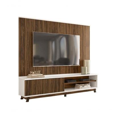 Bancada Gênesis Com Painel 2.1 Palisandro/branco