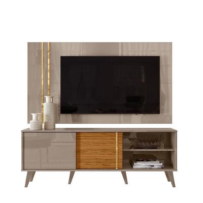 Bancada Com Painel Tv 65'' Cronos - Madetec Fendi/Naturale