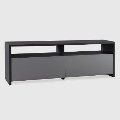Rack Madri 2 Gavetas Largura 153cm Laca Preta