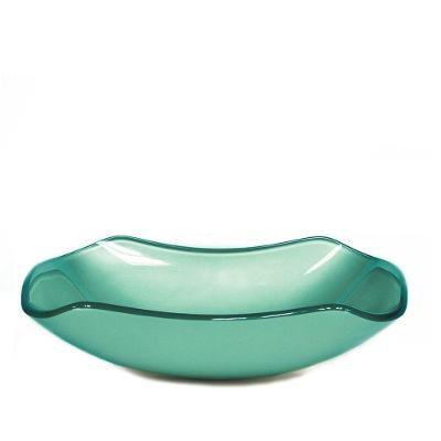 Cuba De Vidro Retangular Abaulada 45cm Verde