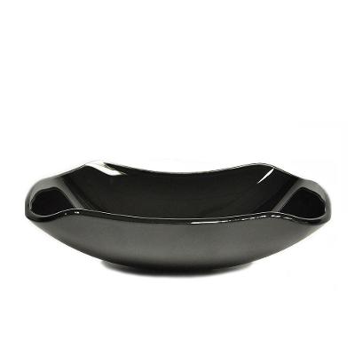 Cuba De Vidro Retangular Abaulada 45cm Preto