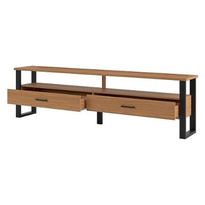 Rack Para Tv Até 65'' 2 Gavetas F43 Freijó Preto Fosco