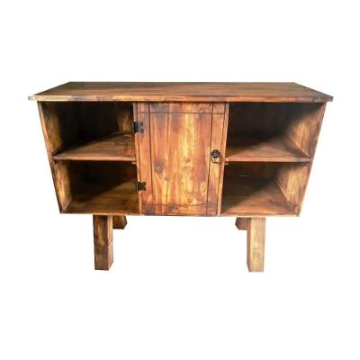 Rack com 1 Porta e 2 Prateleiras de Madeira Móveis Arpus