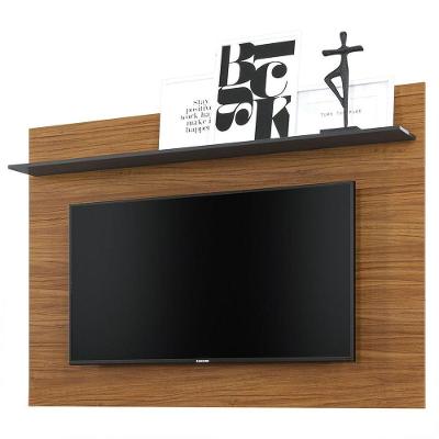 Painel Para Tv Até 47 Polegadas 1 Prateleira Maia Noce Milano/preto Fosco