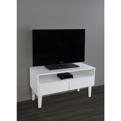 Rack Para Tv Bancada Com Nicho E Gaveta Branco Laca
