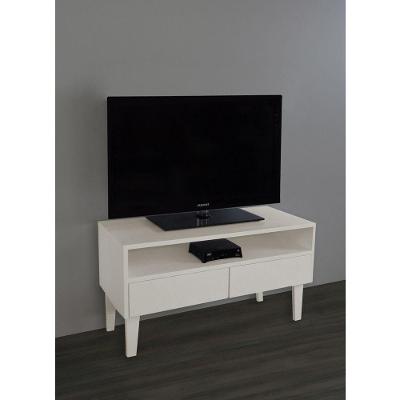 Rack Para Tv Bancada Com Nicho E Gaveta Off White Laca
