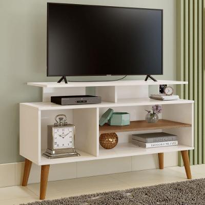 Rack Para Tv Leo Off White E Canela