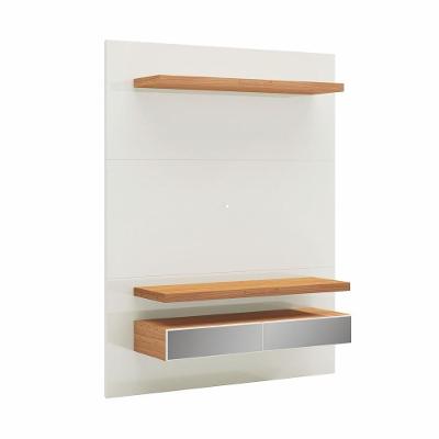 Painel Para Tv Até 55" Tb106e 2 Gavetas Off White/Freijó