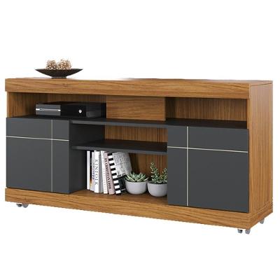 Rack Bancada Para Tv Até 55" 136cm Milano/preto Fosco