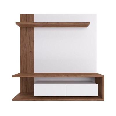 Painel Para Tv Até 60 Polegadas 2 Portas Estilare Móveis Branco Com Madeirado