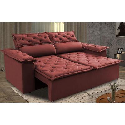 Sofá Top Compact 180cm Retrátil E Reclinável Vermelho