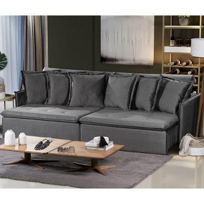 Sofá 6 Lugares 2.90 Mt Com Molas Retrátil E Reclinável Cinza