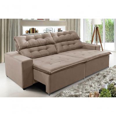 Sofá Concepit 250cm Retrátil Com Molas Castor