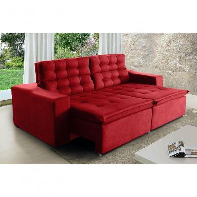 Sofá Londres 300cm Retrátil Reclinável Vermelho ? Ws