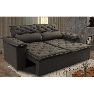 Sofá Top Compact 180cm Retrátil E Reclinável Café