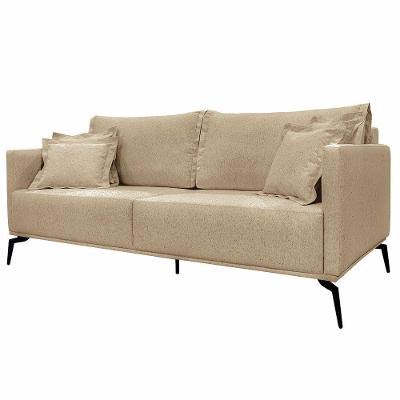 Sofá Decorativo 2 Lugares 180cm Pés Em Aço Stagno Bege