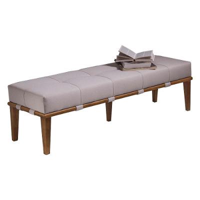 Recamier 160cm Martínez Linho Pés Madeira Bege/natural