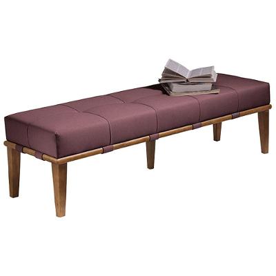 Recamier 160cm Martínez Veludo Pés Madeira Rosa/mel