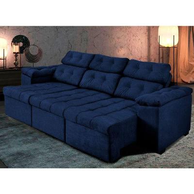 Sofá ítalo 225cm Retrátil Reclinável Azul ? Ws