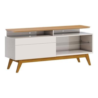 Rack Bancada 1 Gaveta Com Nicho 146cm Amy Off White/nature