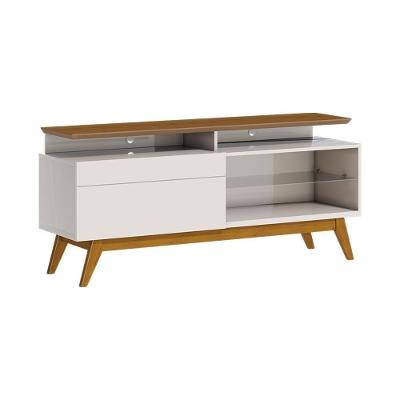 Rack Bancada 1 Gaveta Com Nicho 146cm Amy Off White/freijó