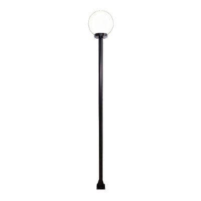 Poste E Luminária Colonial Globo P De Jardim Preto 150Cm
