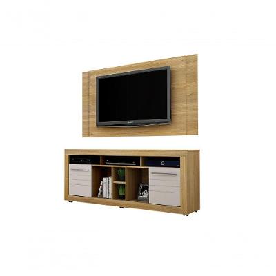 Rack Com Painel Firenze Para Tv Ate 50" Cinamomo/Off