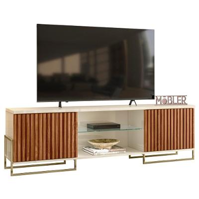 Rack Bancada Tv 75 Metha 180 Cm Cinamomo Mell Off White Mbl Cinamomo Mell Off White