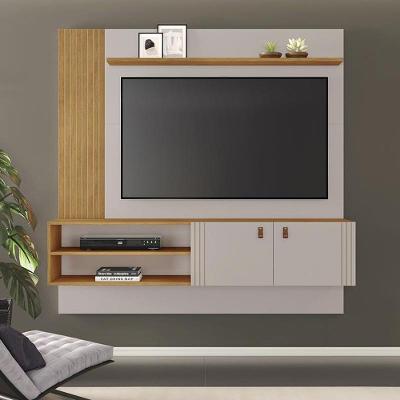 Painel Tv Preciso Sala 65'' Com 2 Portas Off White/Cinamomo Off White/Cinamomo