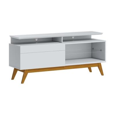 Rack Bancada 1 Gaveta Com Nicho 146cm Amy Branco Acetinado