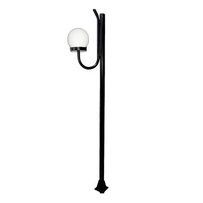 Poste Luminária Globo G Braço Cima Preto 300cm