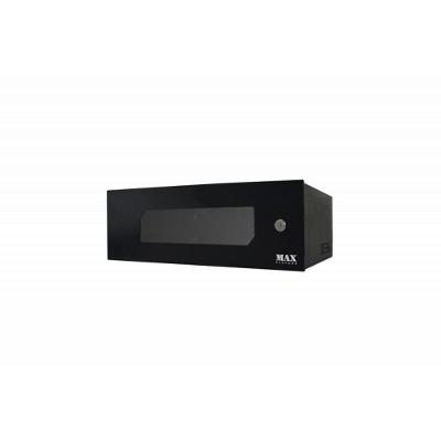 Mini Rack 03u X 19p 350mm Visor Acrilico C 2 Chaves Preto Ma