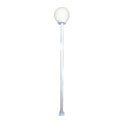 Poste E Luminária Colonial Globo P De Jardim Branco 200Cm