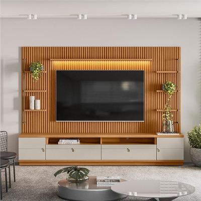 Home Para Tv Com 2 Modulos Laterais Owen Nature Off-white