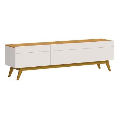 Rack Bancada 3 Gavetas 218cm Amy Off White/nature