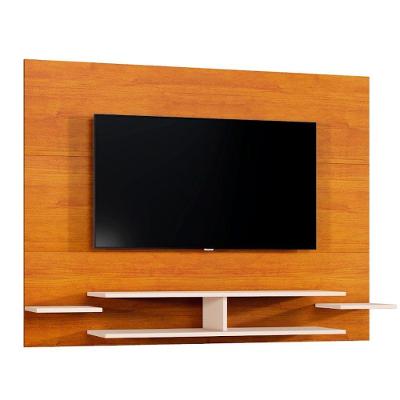 Painel Vitória Em Mdp Com Prateleiras Mavaular Naturalle/off White