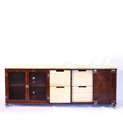 Rack para Tv Central Park Estilo Industrial Em Ferro 180cm