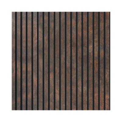Painel Ripado Eva Laminado Autocolante 10cm Urban Metro M² Corten Com Textura Amadeirado