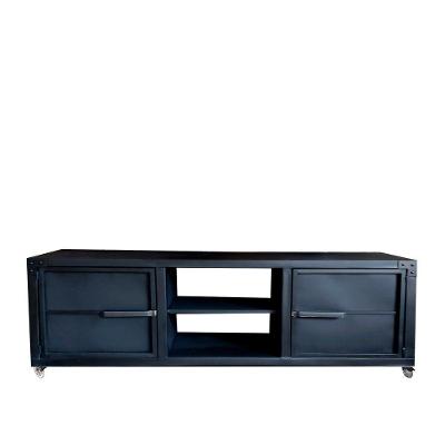 Rack para Tv Queens Estilo Industrial Em Ferro Preto 170cm