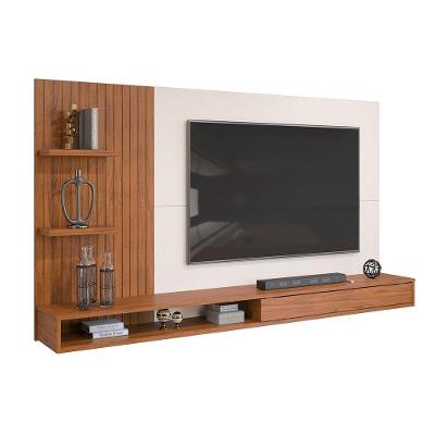 Painel Para Tv Até 60" Polegadas Bento Cor Freijó Off White Dj Móveis